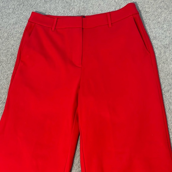 Boden Hampshire Ponte Wide Pants Trousers Size 8 Petite Red Office Career Preppy - Picture 4 of 12